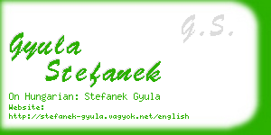 gyula stefanek business card